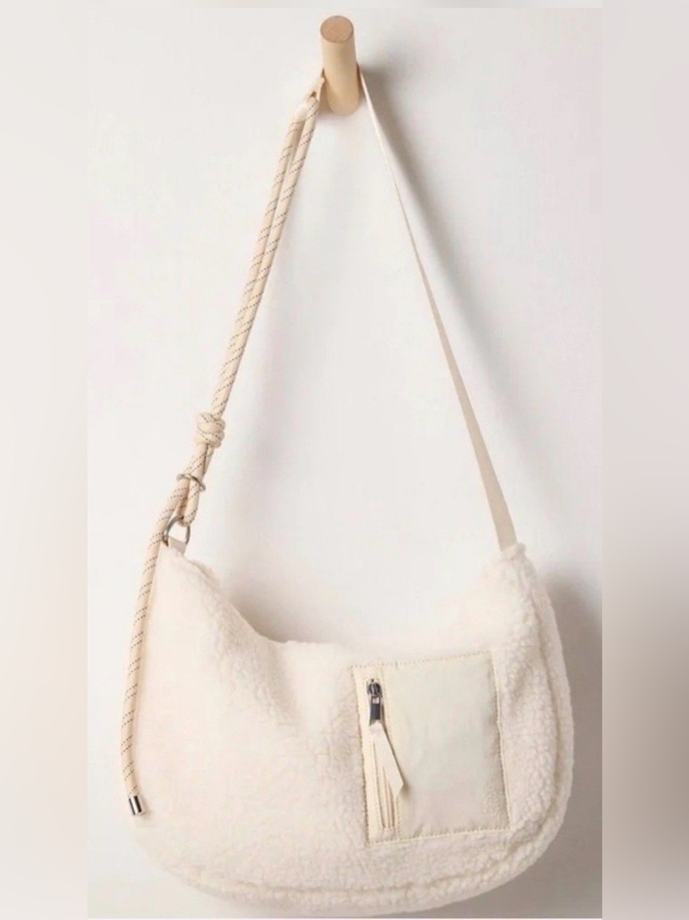 FP Movement by Free People Sherpa Slopes Sling Bag Whipped Cream/Ivory Color NWT